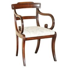 ELEGANT VINTAGE GILLOWS REGENCY STYLE MAHOGANY SABER LEG OFFICE DESK CHAIR