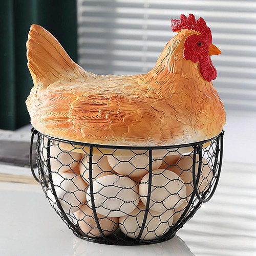 Hen egg basket iron - hen,