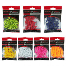 CASTLE GOLF TEES BY THE GOLFERS CLUB NEW DURABLE PLASTIC GRADUATED STEP TEES