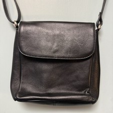Small Black Leather shoulder /  cross body bag from Jobis. 