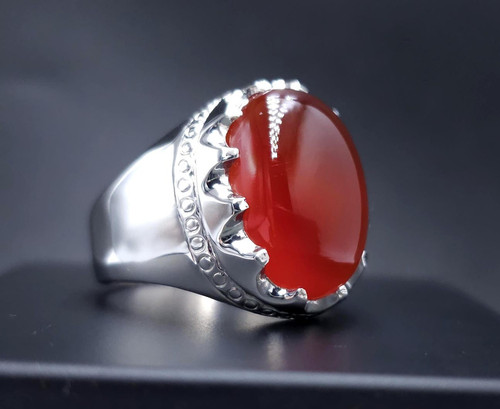 Yemeni aqeeq ring for men - ring,
