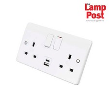 MK K2745WHI Twin Double 2 Gang