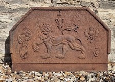Vintage cast iron fire back - vintage,