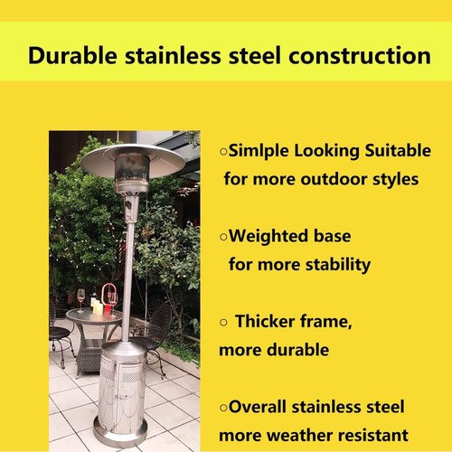 Portable gas patio heater - portable, with