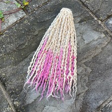 10x DE Wool Dreadlock Extensions - Custom Length - Blushing Blonde - Dreads