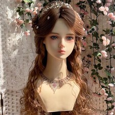 Female Head Rack Female Mannequin Head with Shoulder for Hat Cap Eyeglasses