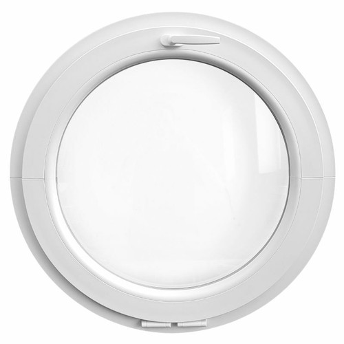 Round hopper window - hopper, white