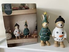Next Bertie Bear & Rosie Rabbit Christmas Ornaments - Height 20cm - New/Boxed