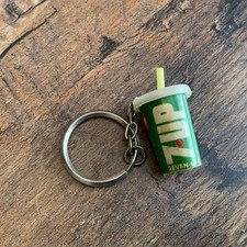 Vintage 1980s Vending Machine Knock Off 7 Up Merch Key Chain Retro Fizzy Drink