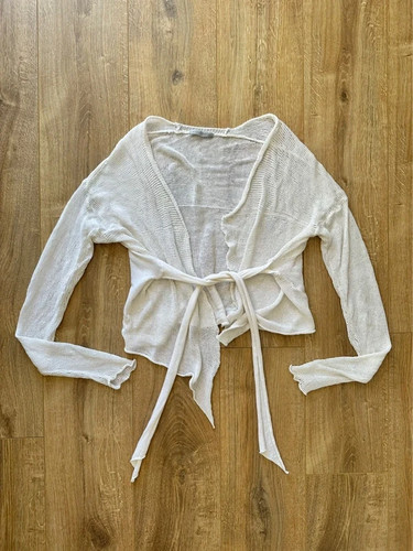 Sarah pacini knit cardigan - cardigan, tie