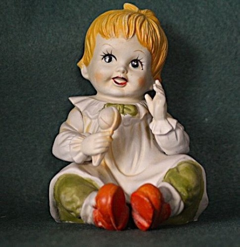 Vintage bisque piano baby - bisque,