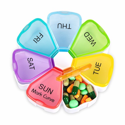 Portable weekly pill box - weekly,