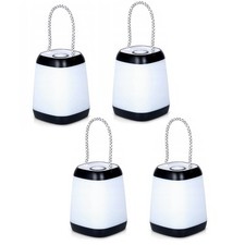 Pack of LED Table Lamps with Handle | Battery Powered Outdoor Lanterns - 12x9cm