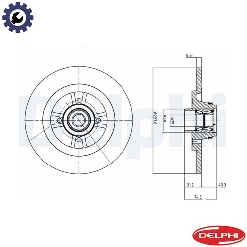 Brake disc bg9025rs for - 2x,