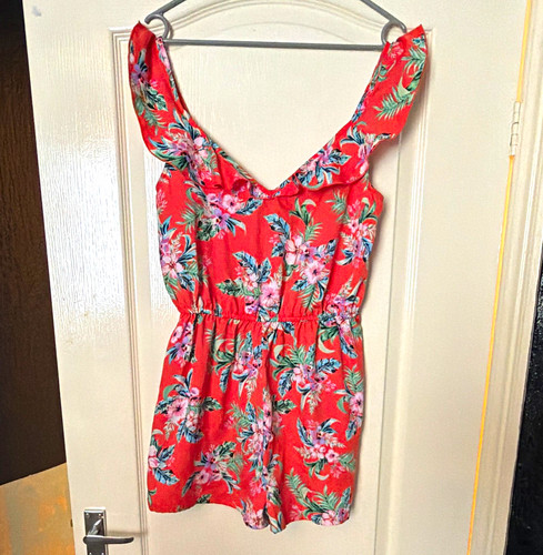 Primark red floral ruffle - primark,