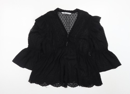 Zara women black chiffon - zara, women’s