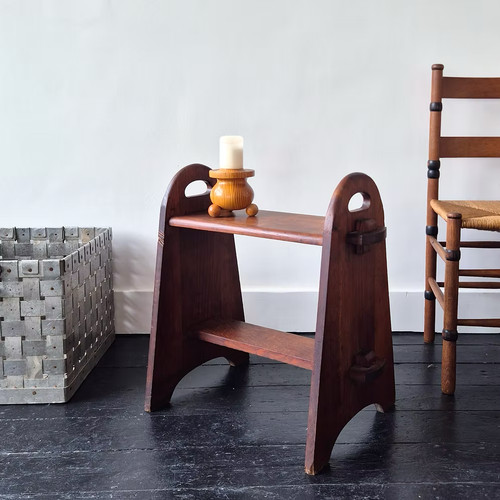 Vintage french wooden - french, stool
