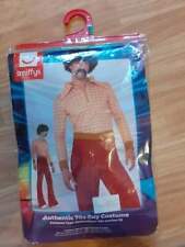 MENS SMIFFYS 70S DISCO  COSTUME FANCY DRESS SIZE MEDIUM  COMPLETE WITH AFRO WIG