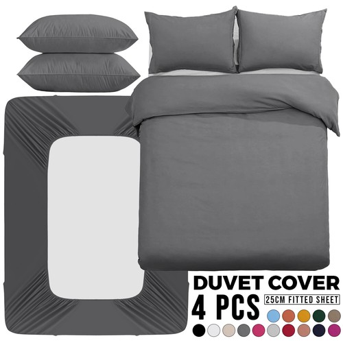 Reversible 4pcs duvet cover - duvet,