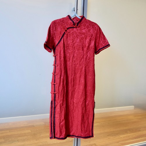 Red lace flora - red, dress