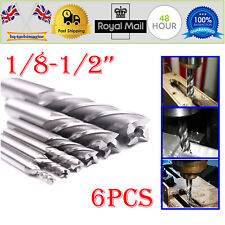 6pc HSS CNC 4 Flute Spiral Bit