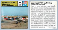Lockheed P-38 Lightning - 1941-45 - Weapons - WW2 Edito-Service SA 1977 Card