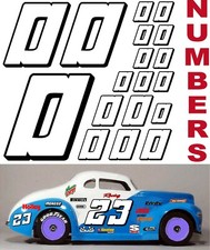 WHITE w/Black (#0's) Racing