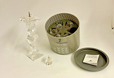 SWAROVSKI CRYSTAL CANDLESTICKS  1X 17 CMHIGH PLUS BOXED SET 6 MINI HOLDERS SH 7