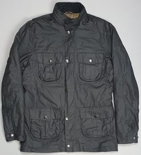 Barbour Corbridge Wax Jacket Mens Large Black Outdoor Utility Country Coat #2