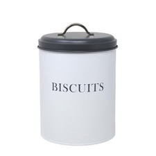 White Grey Biscuit Caddy