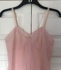 Lovely Vintage 1960s St Michael Pale Pink Nylon Petticoat Slip Size 34 Bust