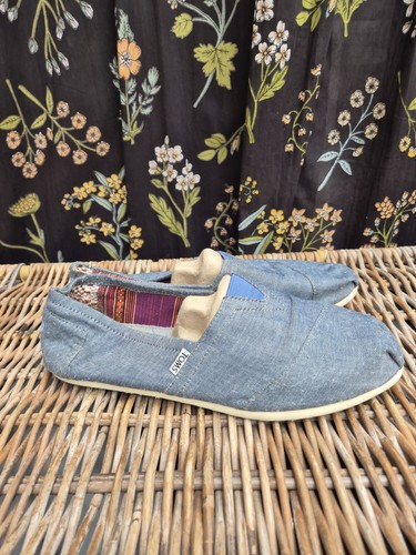 Toms chambray alpargata slip - chambray,
