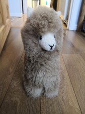 Alpaca latte colour soft toy 28cm tall from The Alpaca Shop