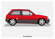 POSTER - VAUXHALL NOVA - (A4 A3 A2 sizes) Art Print Car Corsa A
