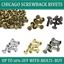 10-50pcs Brass Chicago Screws
