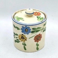 A.J. Wilkinson Royal Staffordshire Clarice Cliff Honeyglaze Preserve Pot and Lid