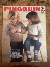 Boys Knitting Patterns DK Jumpers 22-26” Pingouin 8102