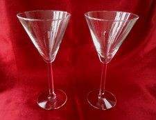TWO VINTAGE GLASS COCKTAIL