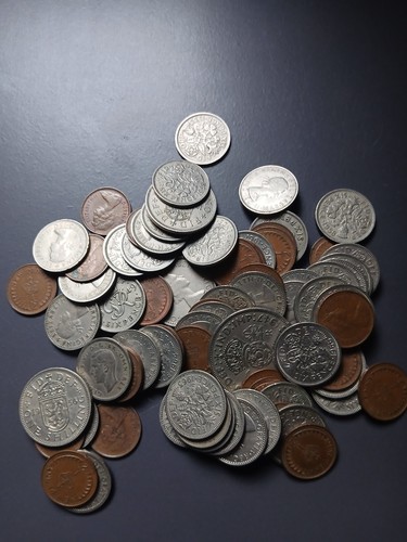 Assorted old brittish - brittish, coins
