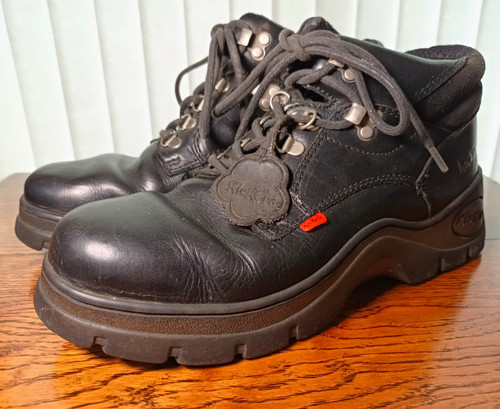Kickers black leather boots - leather,