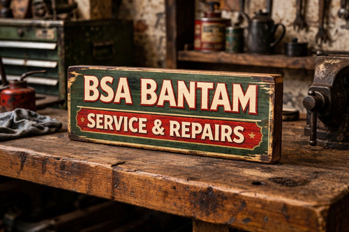 Bsa bantam wooden - bsa, sign