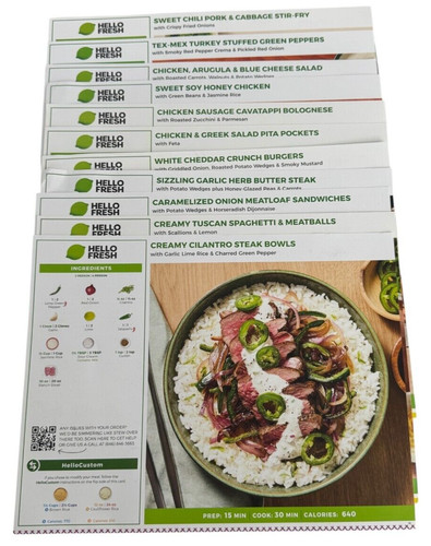 Hello fresh recipe cards lot - fresh,