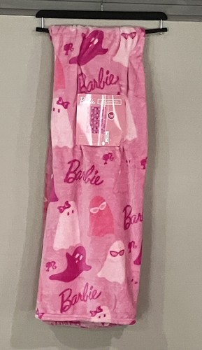 Barbie pink plush throw - barbie,