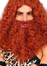 Curly Bushy Ginger Fake Beard