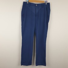 Under Armour Golf Trousers Mens W32 L32 Navy Blue Stretch Elastic Waist