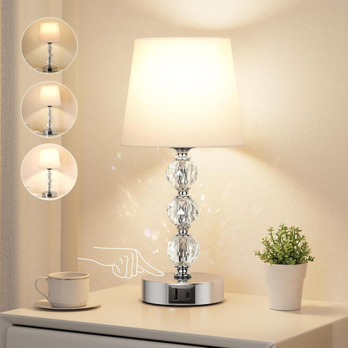 Bedside table lamp - bedside, crystal