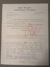1950 Phil Page SIGNED Baseball