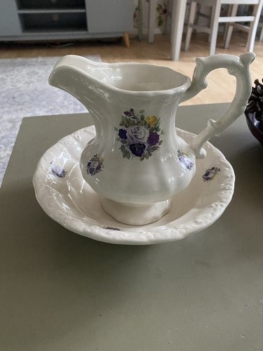 Vintage pitcher and - pitcher, bowl