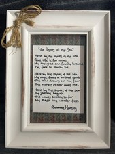 Beautiful Framed Poem Titled