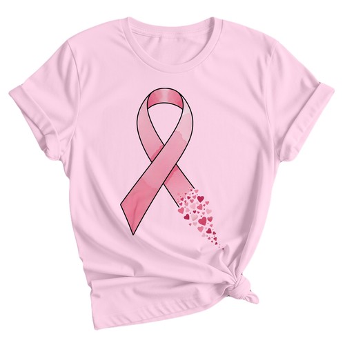 Pink ribbon hearts - ribbon,